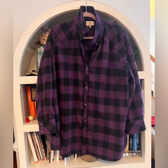 Tuckernuck Purple and Black Plaid Shacket/Jacket or Shirt - XXXL - Picture 2 of 6